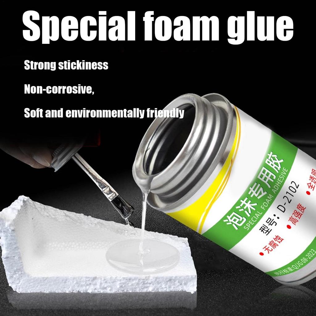 Espuma Adesiva de Colagem 120ml Com Pincel Adesivo Pegajoso Multifuncional Para Tecido Madeira Couro EVA Cartão Modelo de Avião Pano