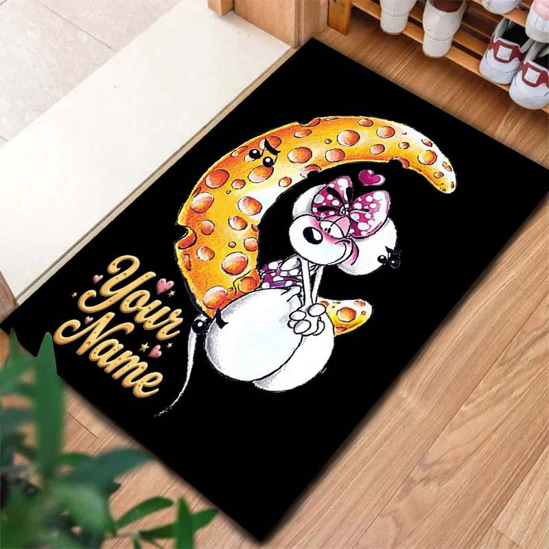 Diddl Custom Name Carpet Rug for Living Room Bedroom Home Sofa Decoration,Kids play Non-slip Floor Mat