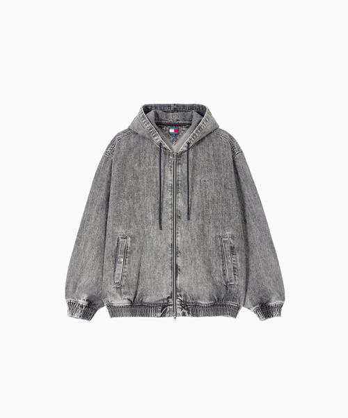 Tommy Jeans Denim Hooded Zip-Up Jacket (T32G0Njc03Tml11Bk)
