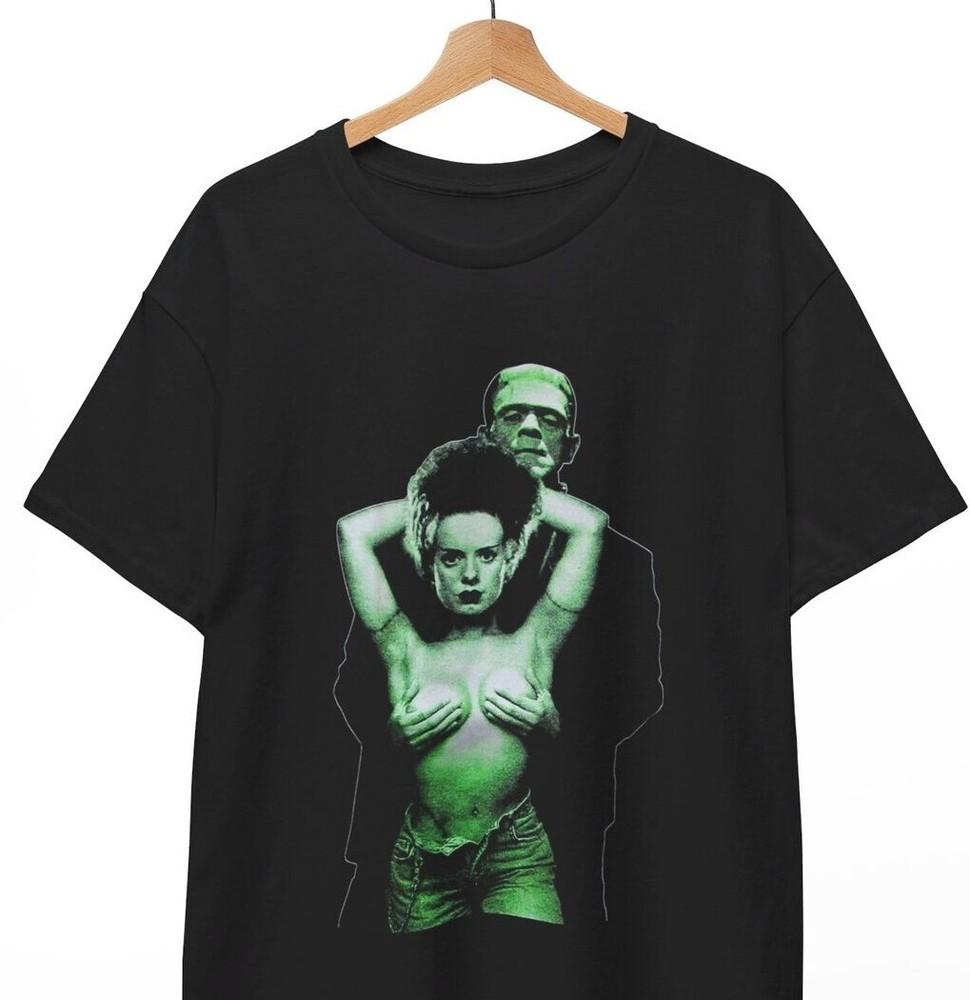 HOT FRANKENSTEIN T-shirt Bride Horror Monster Movie The Bride of Frankenstein Un Unisex T-Shirt M