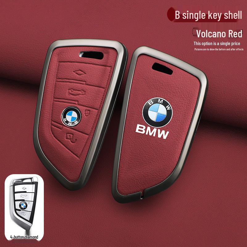 BMW Key Case: Metal Leather for 5 Series 530/525, X3, X5, 7 Series 740, High-End X7.
