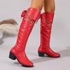 Tassel Long Thigh Boots Women No Knee Autumn Winter High Knight Boots Block Heel