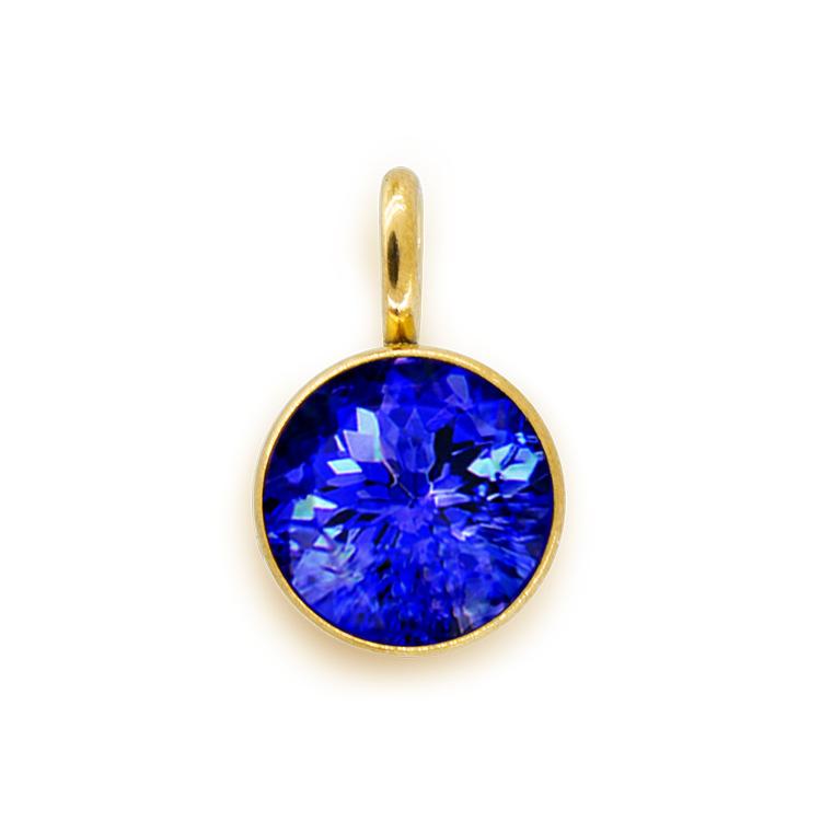 10pcs 6mm Gold Stainless Steel Birthstones Charms Pendants for Necklace Bracelet Jewelry Making DIY Rhinestone Crystal Beads