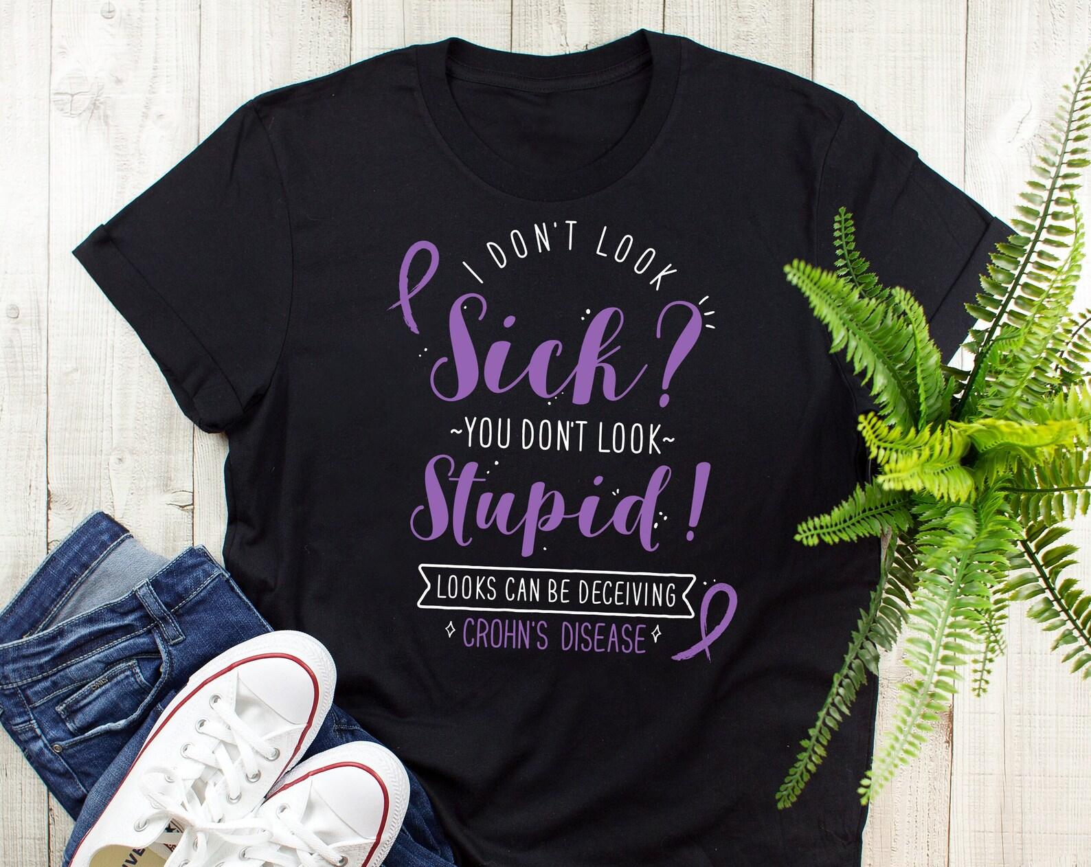 Crohn s Disease Shirt, , , Invisible Chronic Illness T-shirt Gift, Crohns Ribbon, Crohn s Awareness, Spoonie Tee, Spoon Theory 100