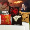 Kissenbezug aus Baumwolle und Leinen mit Game of Thrones-Motiv für Winterdeko Sofa Zuhause Auto