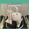 Simple Solid Color Silver Bow And Lace Decoration Women Casual Shoulder Bag For Daily Use