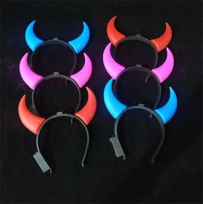 Flashing LED Costume Headbands Light Up Festive LED Headbands Novelty Headbands LED Devil Horns Headband For Party Accessories