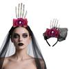 Realistic Skeleton Hand Mesh Hairband Resin Headbands Cosplayer Hair Accessories For Halloween Costume Parties