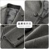 Mens Wool Blend Double-Sided Coat With Removable Down Vest Inner Layer Winter Warm Thick Outerwear