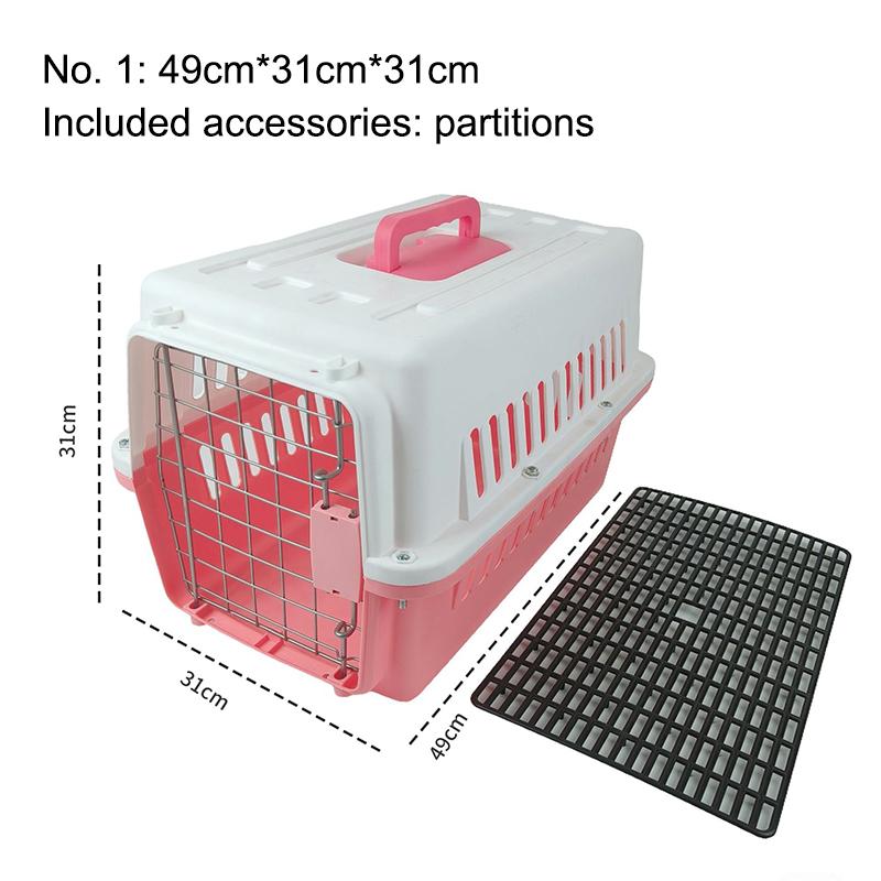 Portable Pet Travel Carrier Durable Plastic Pet Crate With Ventilation For Small Medium Cat Dog