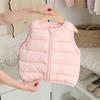 Kids Sleeveless Round Neck Padded Vest Children Autumn Winter Waistcoat For Boys Girls