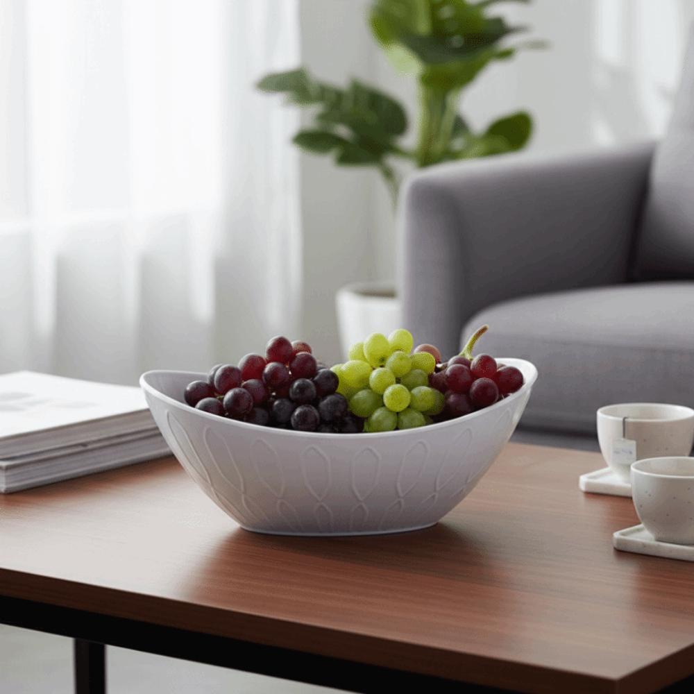 2PCS Thickened Fruit Serving Bowl Large Capacity Preparing-food Bowl Ingot Shape Salad Bowl  Nut