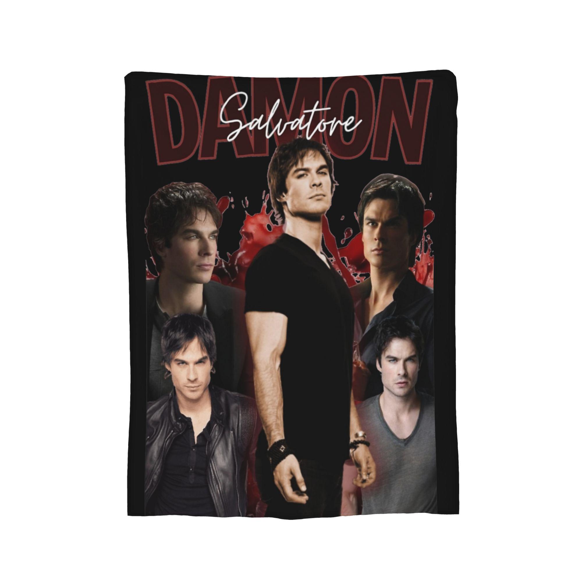 

Damon Salvatore Ian Somerhalder The Vampire Diaries Blankets Fleece Winter Ultra-Soft Throw Blankets for Bed Travel Bedspread 30x40in