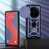 KEYSION Shockproof Armor Case for OPPO Find X8 Pro 5G Slide Camera Protection Ring Stand Phone Back Cover for OPPO Find X8 Pro