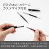 PENTEL EnerGel Philography Ballpoint Gel Silver Black Pen, Ink, 0.5mm, Barrel, BLN2005Z,