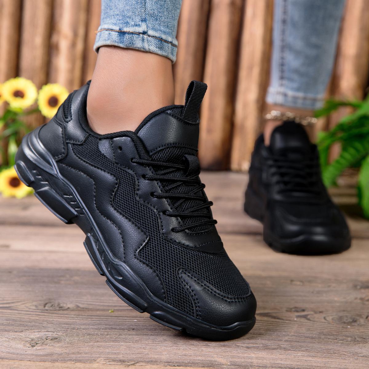 

Женская повседневная обувь удобная белая обувь модная и трендовая беговая обувь женская обувь для ходьбы кроссовки 35 чёрный