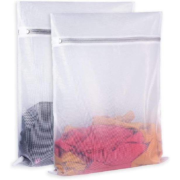 Mesh Wash Bag for Washing Machine-Supper Zipper Net Laundry Bag for Travel,Lingerie,Sweater,Garment,Undergarment,Pack of 2 (20 Inch X 24 Inch)