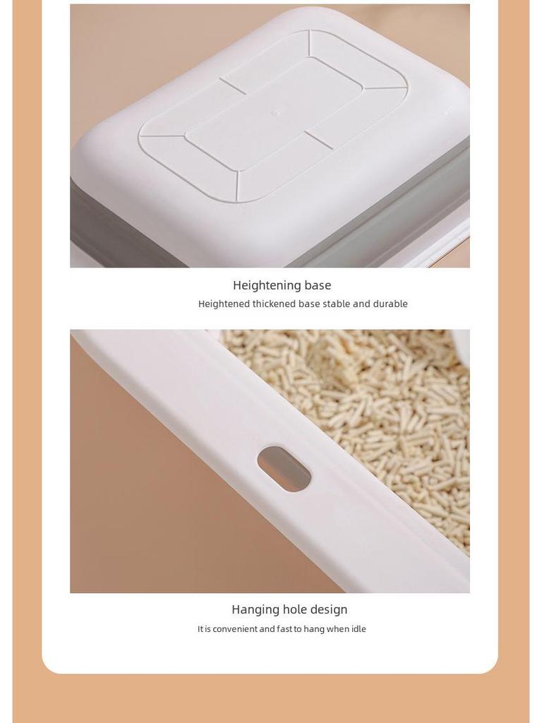 Faltbare, halbgeschlossene Katzentoilette – übergroß, spritzwassergeschützt, leicht zu reinigen