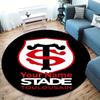 Stade Toulouse Crest Custom Name Round Area Rug Carpet Rug For Living Room Bedroom Sofa Playroom Decor Nonslip Floor Mat