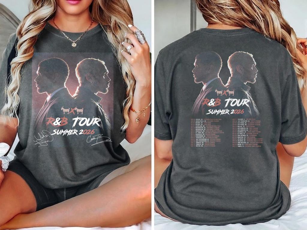 Usher Raymond and Chris Brown Tour 2026 T-Shirt, R&B Tour Chris Brown Usher Raymond T-Shirt, Concert Graphic Tee