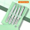 4Pcs Professional Eyebrow Tweezer Set Non-slip Grip Stainless Steel for Ingrown Hair Removal Women Daily Makeup Grooming