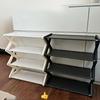 4 Tier Foldable Shoe Rack Space Saving Free Standing Shoe Storage Organizer for Closet Hallway