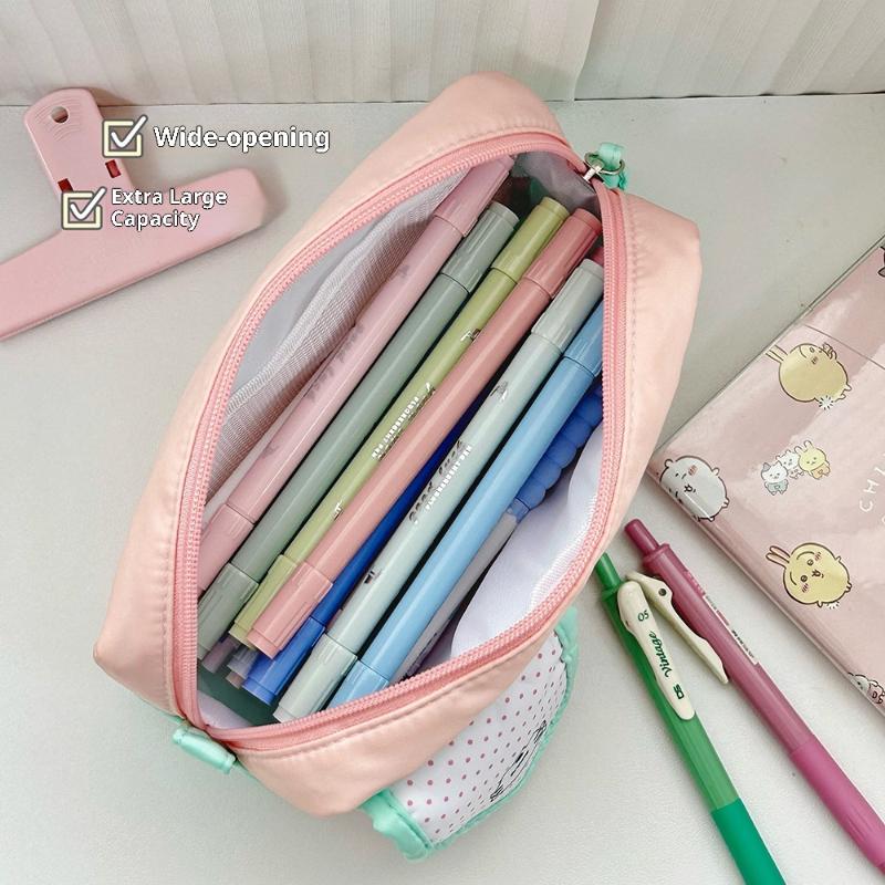 Cute Pencil Case Pens Pouch Large Capacity Simple Aesthetic Bag Organizer Office School Supplies For Student Stationary
