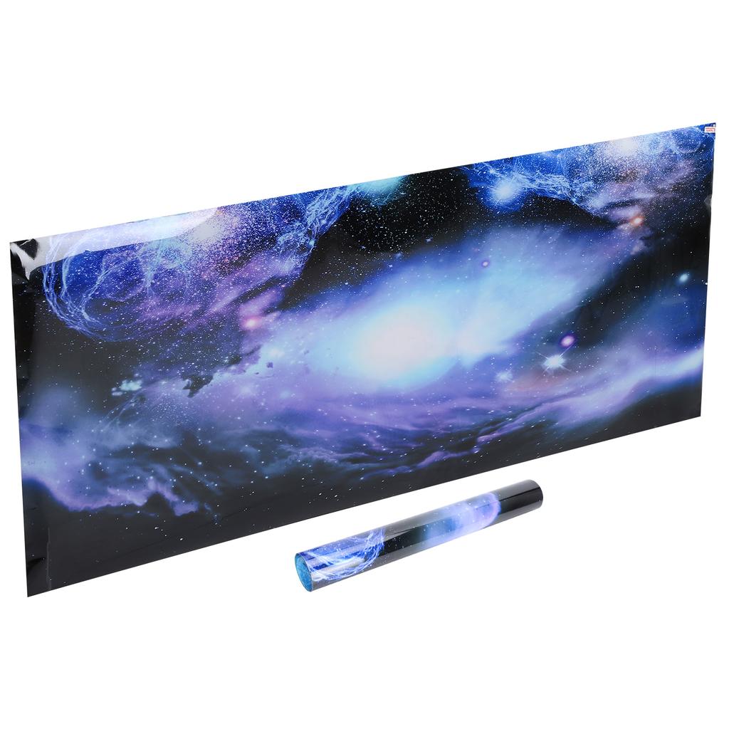 Aquarium Landscape Sticker Poster PVC Fish Tank Painting Sticker Universe Stars Decor