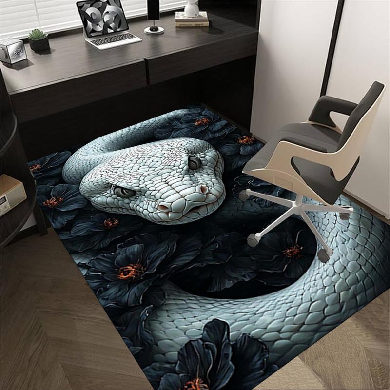 

1PC Snake Flowers Anti-slip carpet, suitable for Office, bedroomand playrooms. It can also be used as a sofa footrest cover-W72 60cm by 90cm