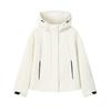 White Fashionable Personality Simple Classic Retro Sports Casual Versatile Comfortable Hooded Loose Woven Jacket Women Jackets F11W613701FIV