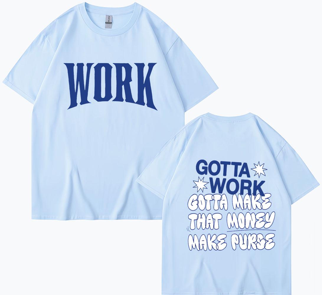 

Футболки с графическим принтом Work Album ATEEZ для мужчин и женщин, модная одежда в стиле хип-хоп, повседневная, удобная, свободного покроя, с коротким рукавом XL синий