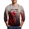Men's Halloween Print Raglan Dralan Three-quarter Sleeve Casual Top