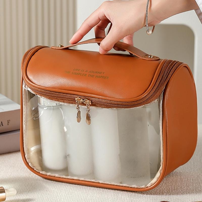 Large Capacity Cosmetic Bags Portable Clear Wash Bag Makeup Bags Travel Toiletry Organizer Storage Pouch for Women Girls