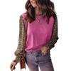 Autumn 2025 Women's Fashion Pullover: Multi-Color Ruffle Sleeve Round Neck Sweater