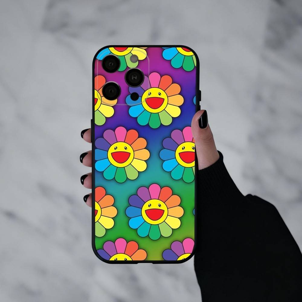 Takashi M-Murakamis F-Flowers Phone Case Silicone Soft For IPhone 17pro 16 15 14 13 12 11 X XR Plus Pro Max Plus