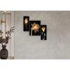 SAF Set di 3 Preety Brown Flower UV Textured MDF Home Decorative Gift Item Floral Painting 12 pollici X 18 pollici