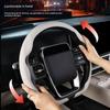 Car Steering Wheel Cover, Ultra-Thin, Breathable, Non-Slip, Sweat-Absorbent, New Style, Unisex, Suede Nappa Leather Handle Cover for Summer