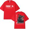 90s Vintage Resident Evil Leon Kennedy Graphic T Shirt Mens Cosplay Fashion Cotton Short Sleeve Tshirt Y2k Casual Streetwear