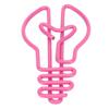 100pcs Plastic-coated Metal Bulb Shape Paper Clips Yellow/Pink Metallic Paper Clips  Office Supplies