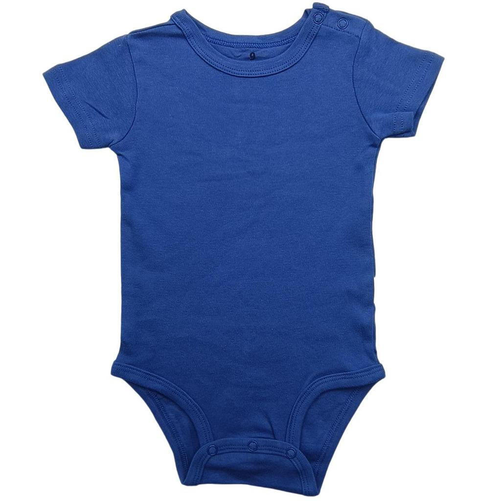Baby Shoulder Snap Ribbed Cotton Bodysuit - Short Sleeve One-Piece Romper for Boys & Toddlers