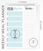Inkdotpot Weekly Meal Planner Notepad 7"x10 , "Kitchen Menu" Magnetic Meal Planning Pad with Tear Off Grocery S-54 Sheets