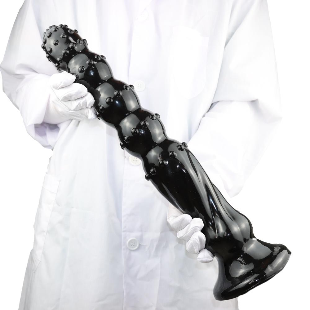 47*7cm Jumbo Pull Bead Anal Plug with Suction Cup - Long Bumps Threaded Octopus Expander