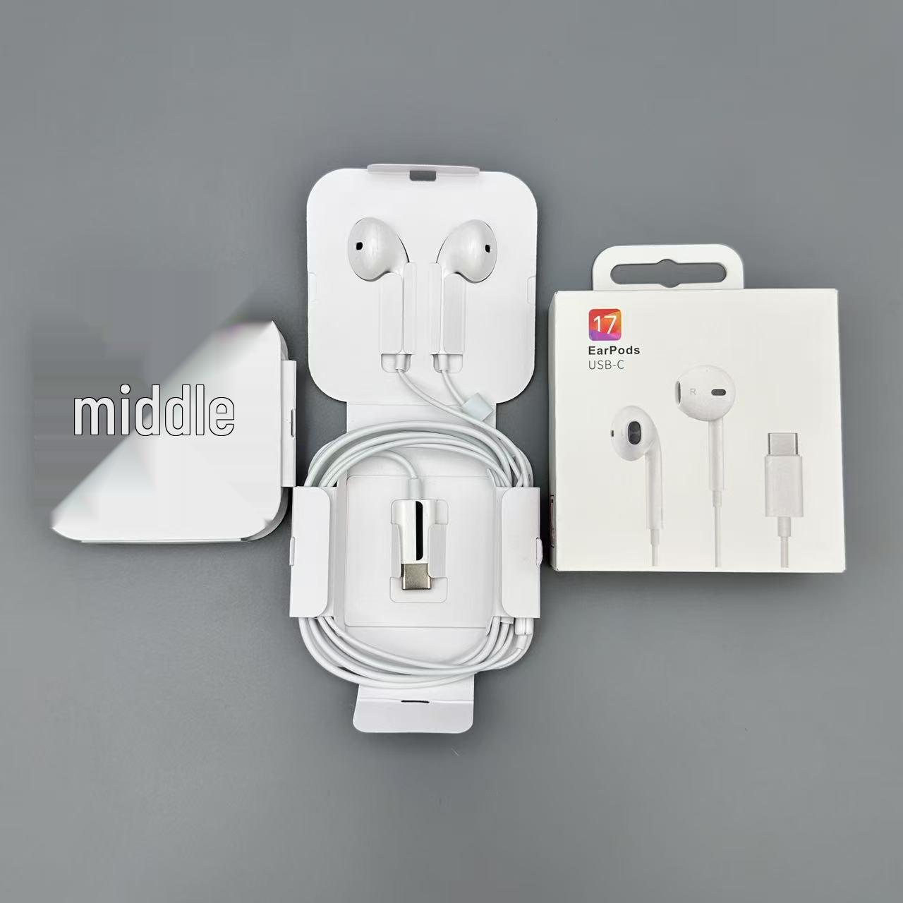 

Popular Wired Earphones for Apple 17 with Type-C Port and Gift Packaging, Compatible with 17 ProMax.