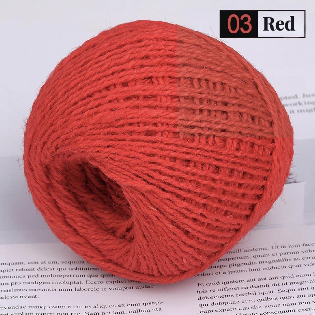 Natural 2MM 50M/Roll Colorful Natural Jute Twine Burlap Rope Burlap String Hemp Rope For DIY Crafts Wedding Gift Wrapping Decor