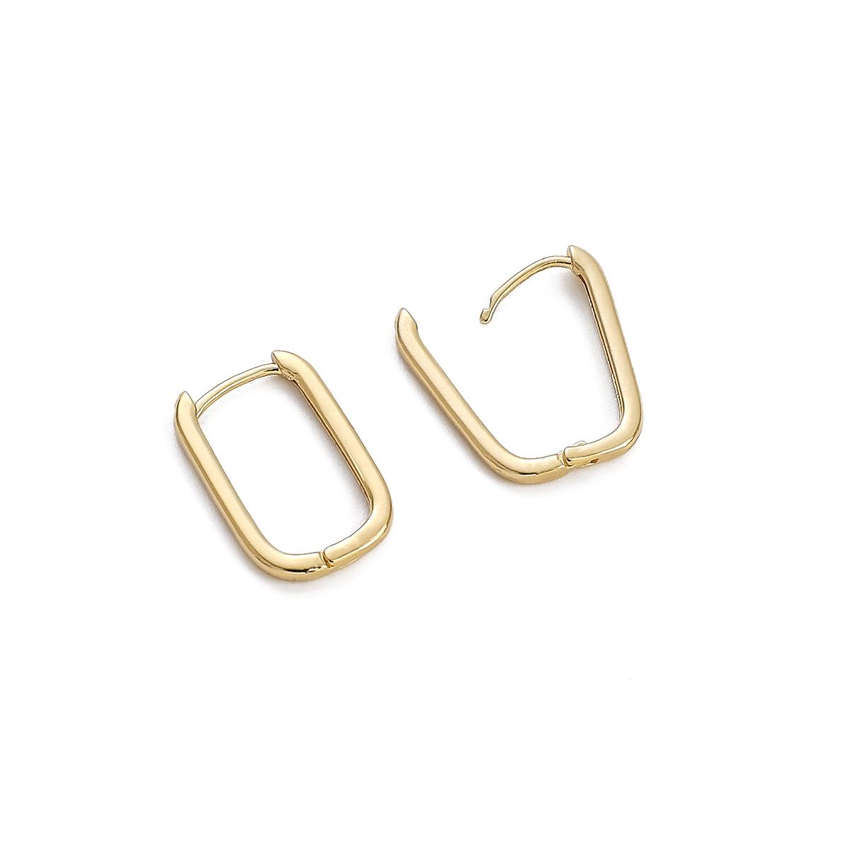 

Мідна французька U-подібна овальна пряжка для вух для виготовлення прикрас своїми руками. 19x12mm