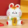 Chinese Style 2026 New Years Ornament Fortune Blessing Chinese Zodiac Figurines Creative Traditional Lucky Cat Desk Ornament