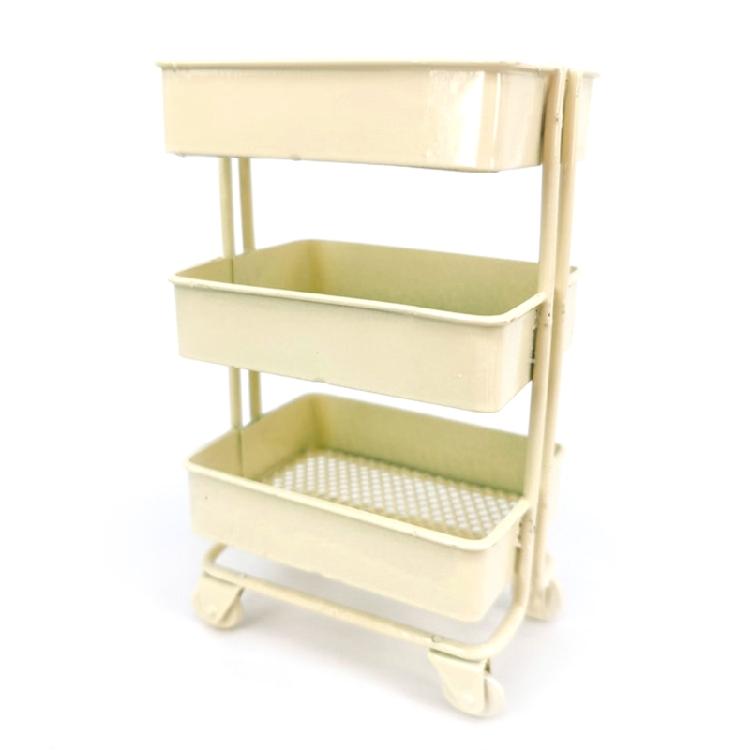 1:12 Dollhouse Mini Storage Cart Dolls Kitchen Bedroom Furniture Books Organizer