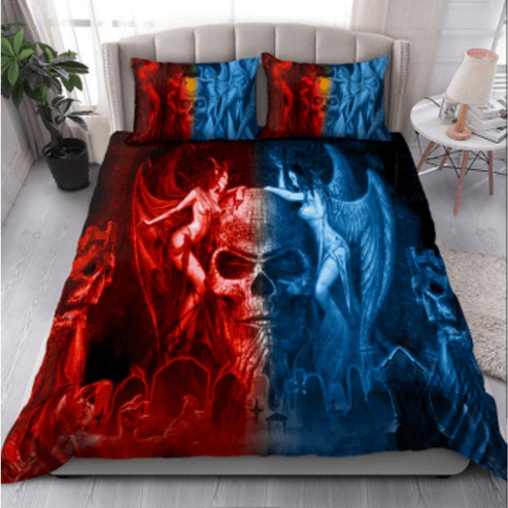 Tmarc Tee Viking Odin Raven Vegvisir Thunder Sängkläder Set Täcken Cover Set