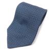 Excellent Tie Geometric All-over Wide Tie Blue Silk Mens 7695 OA Used