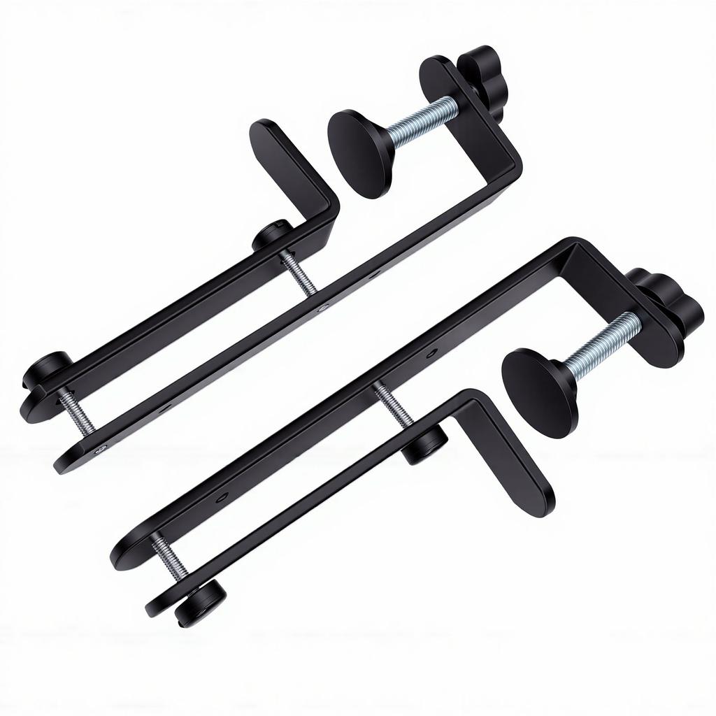 2PCS Desk Clamp Pegboard Fixing Bracket Adjustable Thickened Pegboard Mounting Bracket for Office Garage Kitchen Home